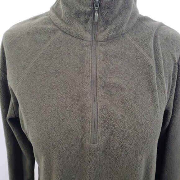 Columbia Green Fleece 1/2 Zip Pullover Long Sleeve Outdoor Activewear Large - Picture 6 of 13
